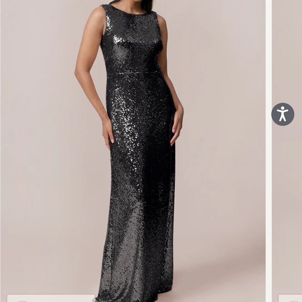 Revelry Serena Sequin Maxi Dress in black